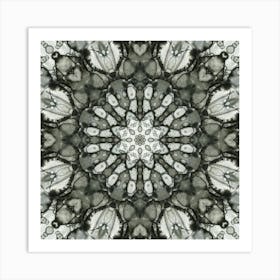 Abstraction Gray Mandala 1 Art Print