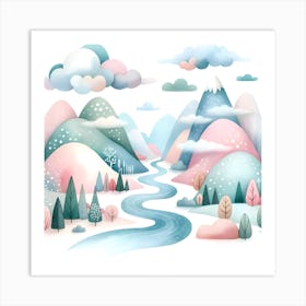 Winter Landscape Art Print