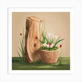 Tulips In A Pot 1 Art Print