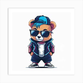 Hip Hop Bear Art Print