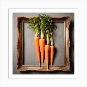 Carrots In A Frame 41 Art Print