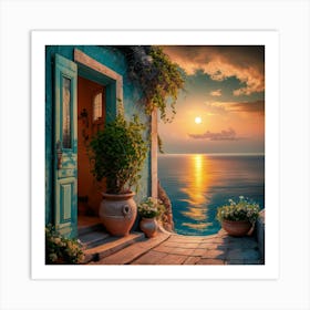 Sunset By The Sea 1 Art Print