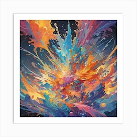 Chromatic Bloom Art Print