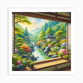 Japanese Garden 1 Art Print