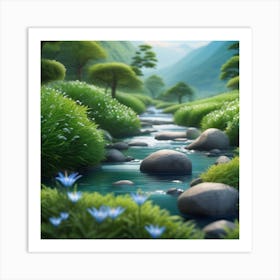 River In The Forest 51 Art Print