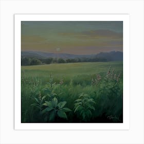 Sunset In The Meadow 1 Art Print