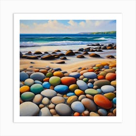 Pebbles On The Beach 1 Art Print