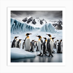 Antarctic Penguins Art Print