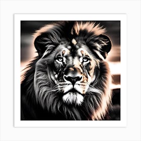 Lion Portrait 4 Art Print