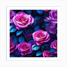 Roses Wallpaper 11 Art Print