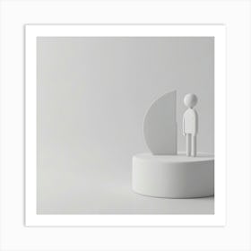 White Man On A Pedestal Art Print