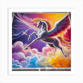 Rainbow Horse 1 Art Print