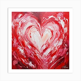 Heart Of Red Art Print