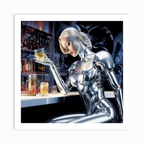 Robot Bartender 7 Art Print