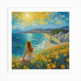 Sunset On The Beachfhj Art Print