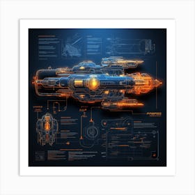 Futuristic Spaceship 4 Art Print