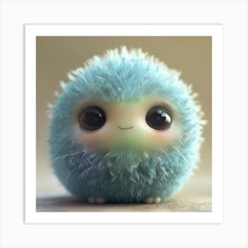 A Cute Fluffy Spherical Creature. Art Print