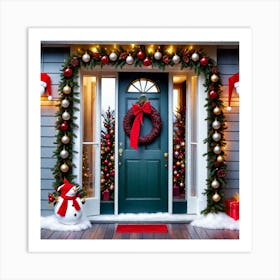 Christmas Door 23 Art Print