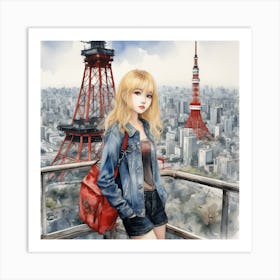 Tokyo Skyline Art Print