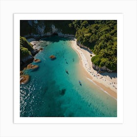 Aerial View Of A Beach 9 Art Print