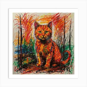 Orange Tabby Cat 2 Art Print