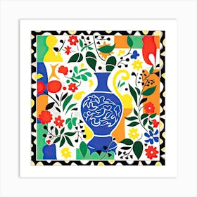 Floral Vase, The Matisse Inspired Art Collection Art Print
