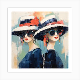 Women In Glasses 2 Art Print