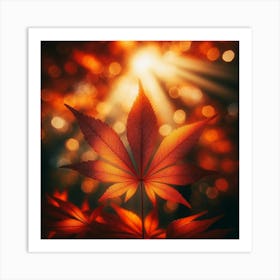 Autumn Leaves In The Sunlight Art Print