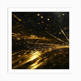 Abstract Golden Light 2 Art Print