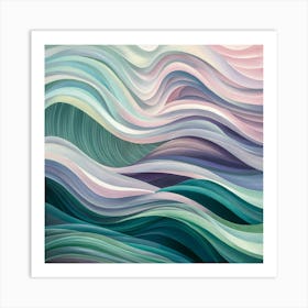 Abstract Wave Painting 5 Art Print