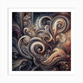 Abstract Swirls Art Print