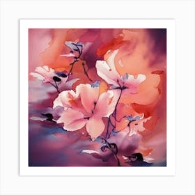 Pink Flowers Art Print