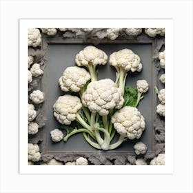 Cauliflower In A Frame 9 Art Print