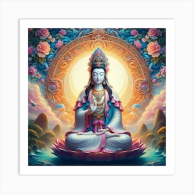 Guanyin Meditating Art Print