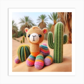 Amigurumi, camel Art Print