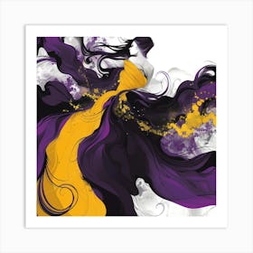 Purple And Gold 1 Art Print