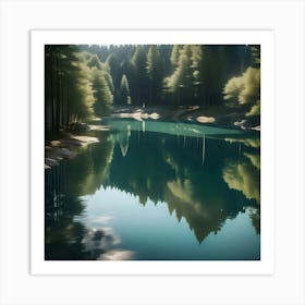 Reflection Of A Lake Art Print