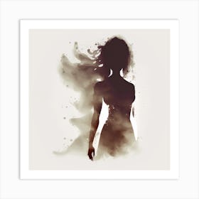 Silhouette Of A Woman 1 Art Print