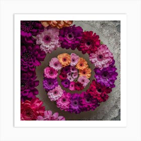 Spiral Flower Arrangement Art Print