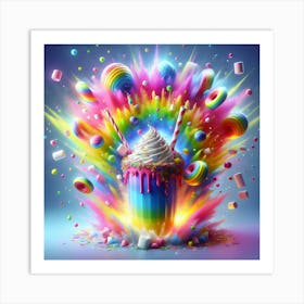 Rainbow Lollipop Art Print