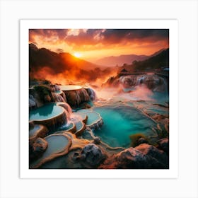 Sunrise At The Hot Springs Art Print