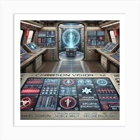 Mars Dominion Mobile Medical Unit Crimson Vision Communication System Art Print