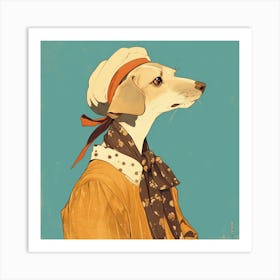 Dog In A Hat Art Print