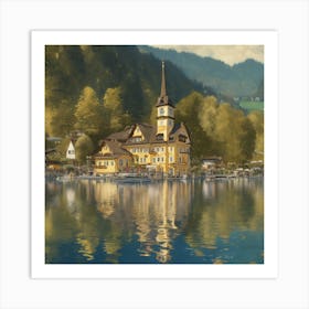 On Lake Attersee, Gustav Klimt 7 Art Print