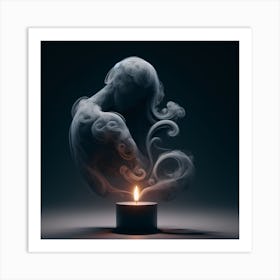 Smokey Candle Art Print