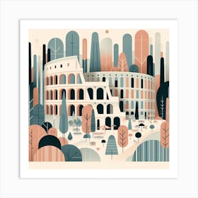 Scandinavian style, Colosseum 1 Art Print