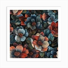 Magnolia Flowers Art Print