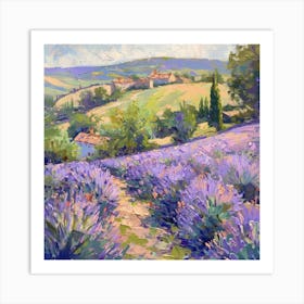 Lavender Field 13 Art Print