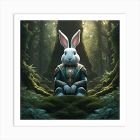 Rabbit In The Forest 38 Art Print