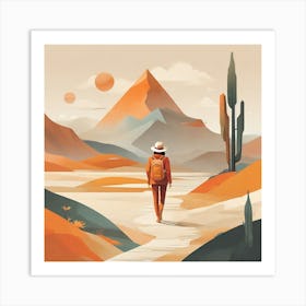 Cactus In The Desert Art Print